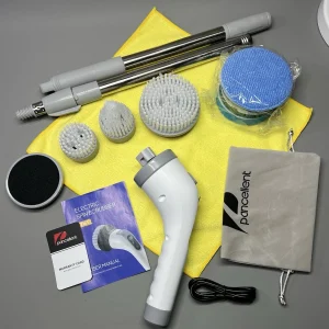 Electric Spin Scrubber Cleaning Brush 110cm Long Arm Powerful Lightweight 2 Spee