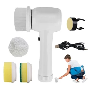 Electric Cleaning Brush 4 In 1 Spinning Scrubber Handheld Electric Cordless Clea