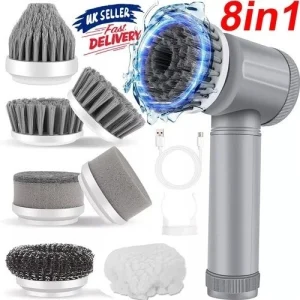 8 in1 Electric Cordless Cleaning Brush Spin Scrubber Rechargeable Turbo Powerful